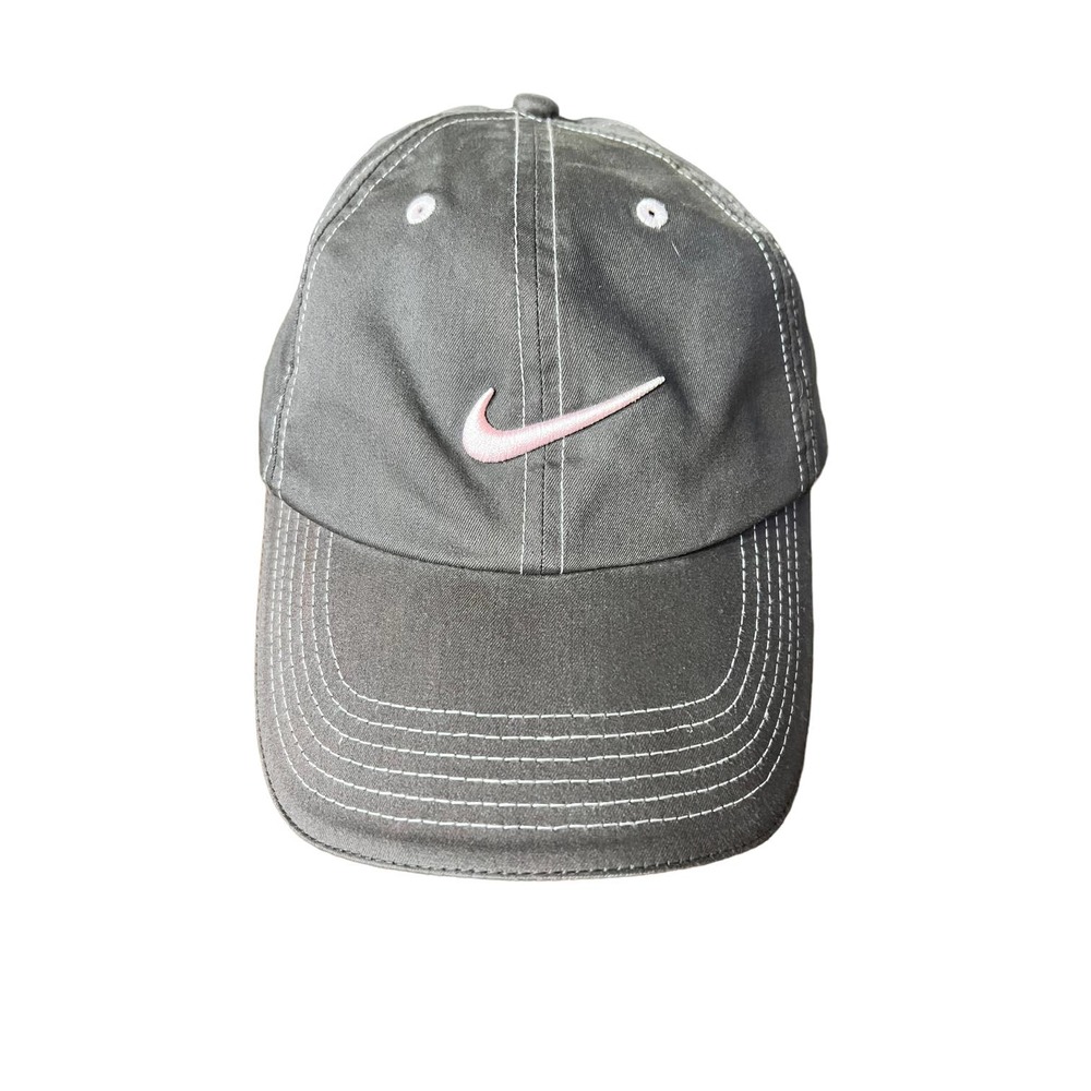 Nike Gray Cap with Pink Swoosh